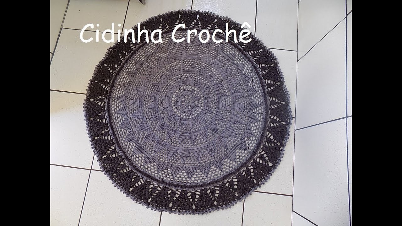 Cidinha Croche : Tapetão De Sala Em Croche Redondo-Passo A Passo-Parte 1.2