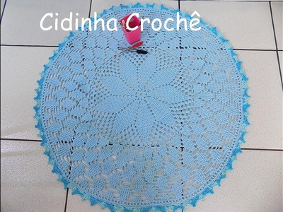 Cidinha Crochê : Tapete Em Croche Redondo -Passo A Passo-Tutorial Completo
