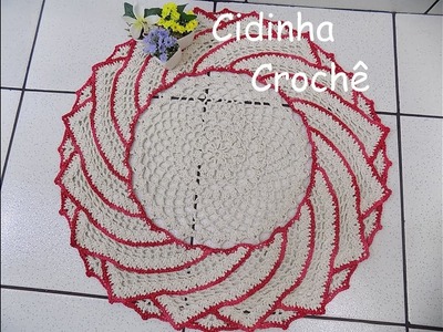 Cidinha Crochê : Tapete Em Croche - Catavento Redondo-Passo A Passo-Tutorial Completo