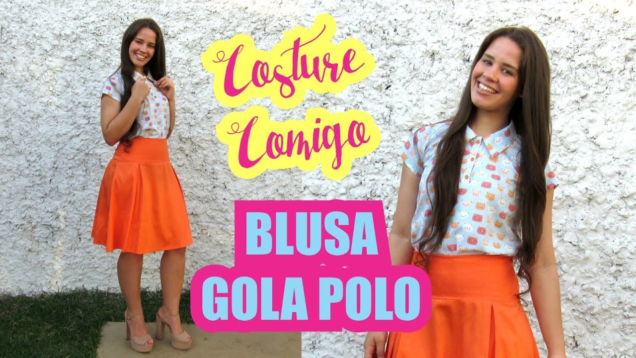 Como fazer blusa com gola polo - Colab Alana Santos Blogger | Ellen Borges