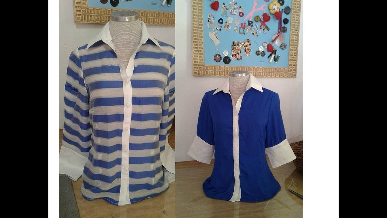 Como  reaproveitar gola e punho e pate da camisete.