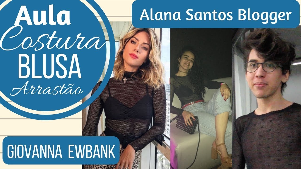 Costurando blusa arrastão Giovanna Ewbank por Alana Santos Blogger