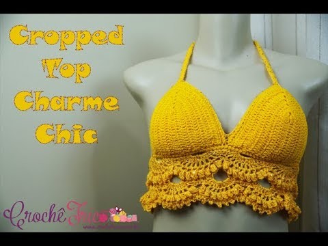 Cropped Charme Chic - Versão Destras - Professora Ivy (Crochê Tricô)