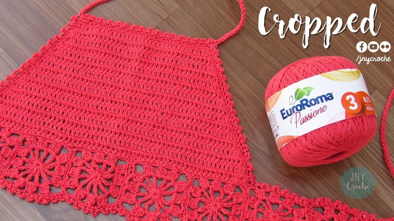 Top Cropped de crochê | todos os tamanhos - JNY Crochê