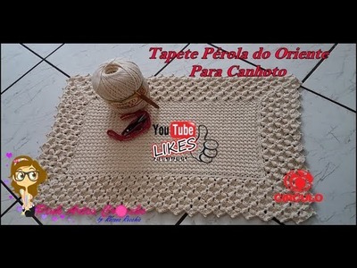 ????# [Versão Canhoto] TAPETE PÉROLA DO ORIENTE PARA CANHOTO - Pink Artes Croche by Rosana Recchia