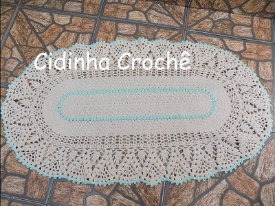 Cidinha Crochê : Tapete Oval Em Croche Facil - Clássico Passo A Passo-Parte 1.3