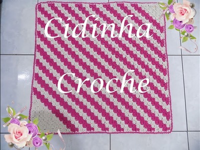 Cidinha Croche : Técna C2C Em Croche Branco Rosa - Passo A Passo- Parte 3. 3