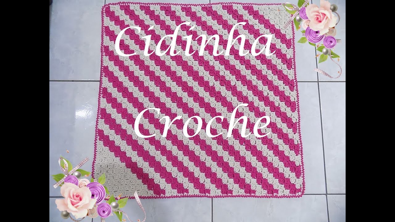 Cidinha Croche : Técna C2C Em Croche Branco Rosa - Passo A Passo- Parte 3. 3