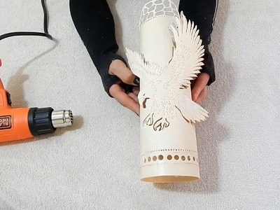 DIY Aprenda fazer uma Luminária de PVC formato Águia