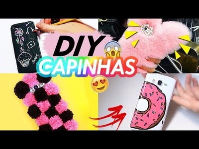 DIY CAPINHAS DE CELULAR GASTANDO POUCO | Capinha mágica, de pelúcia e tumblr!