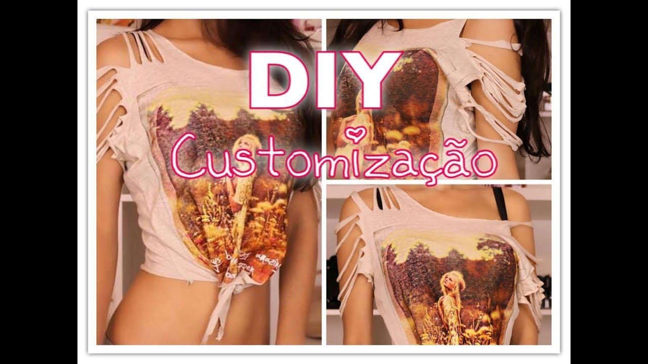 DIY : Customização de blusa Cropped Top #verão #Carnaval #Praia
