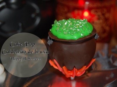 DIY Receita para o Halloween - Cake Pop Caldeirão De Bruxa #Halloween Food 20
