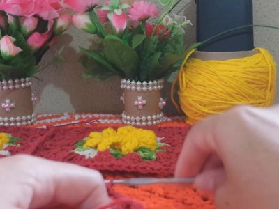 Flor Amarela para Porta Papel ( PARTE 3 )