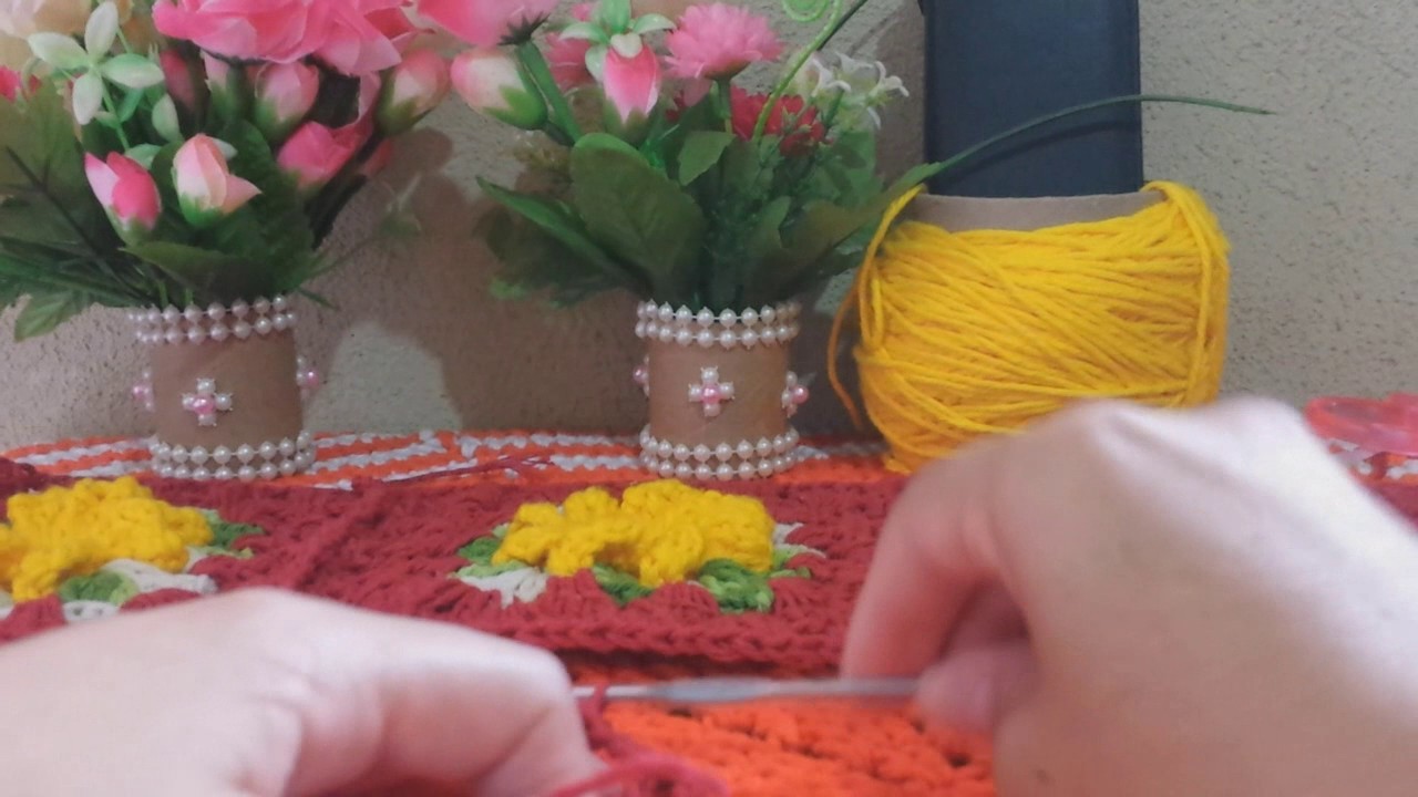 Flor Amarela para Porta Papel ( PARTE 3 )