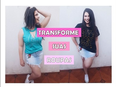 IDEIAS DE CUSTOMIZAÇÃO (CAMISETA E SAIA) *Larissa Crozara