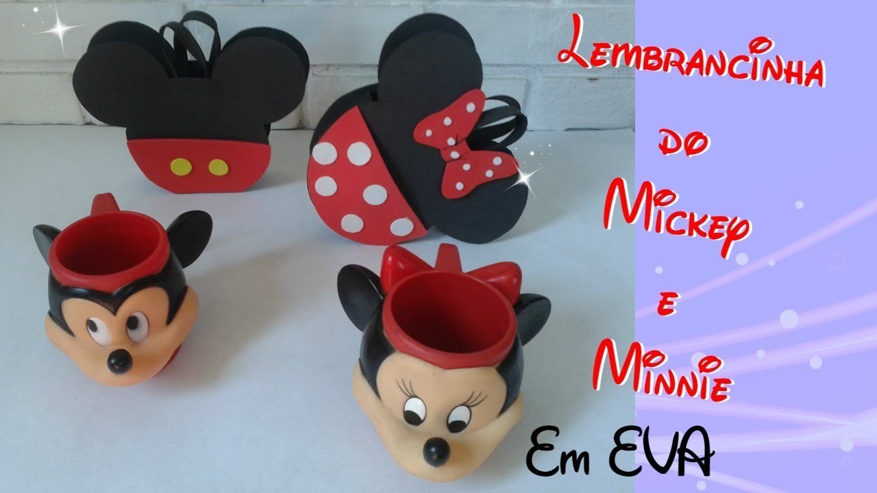 Lembrancinha Mickey e Minnie em EVA