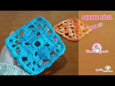 Square Simples em Crochê por Claudete Azevedo veda#5