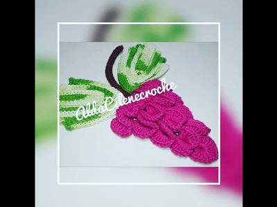 Uva em crochê para aplicação. crochet grape