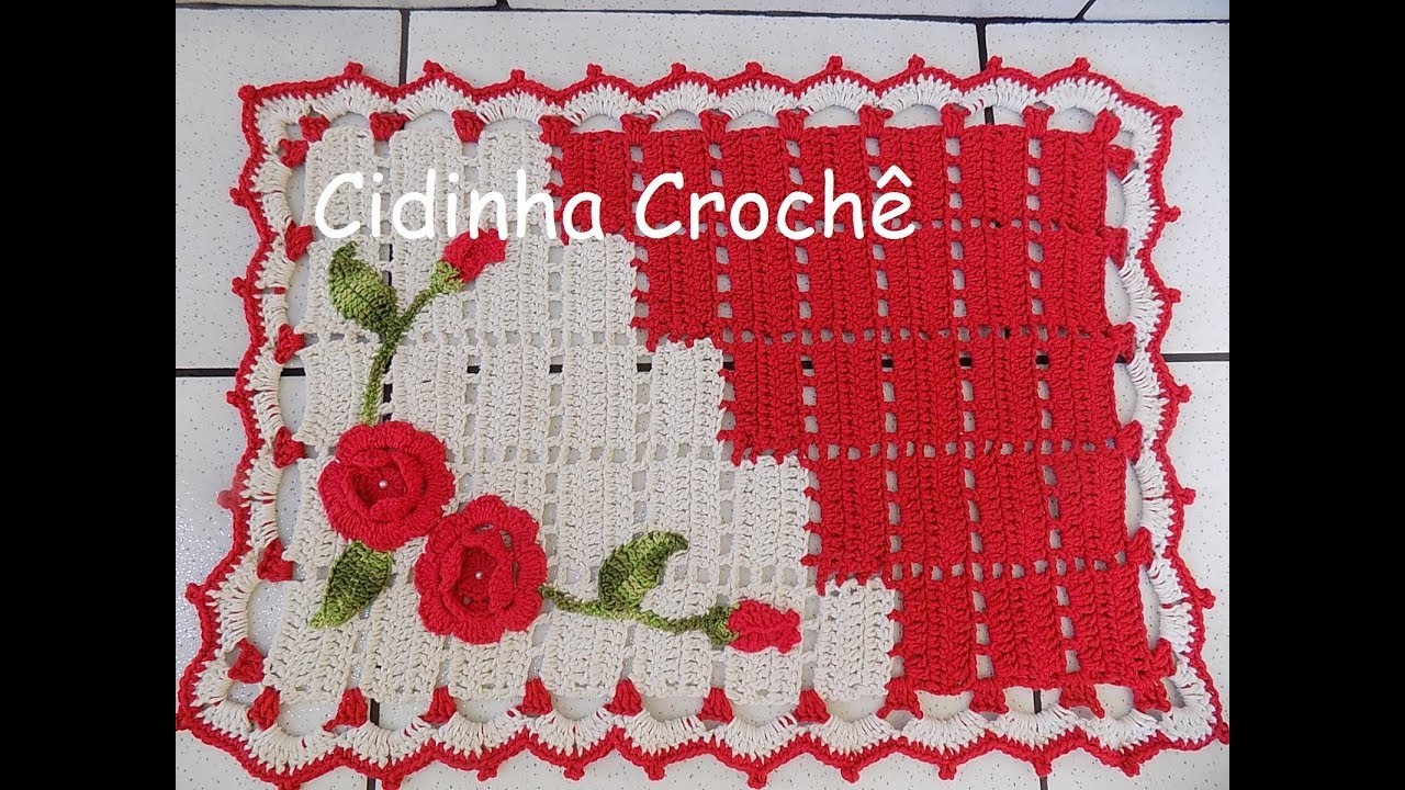 Cidinha Crochê : Jogo De Banheiro Em Croche - Napolitano-Tapete Pia-Parte 1.2