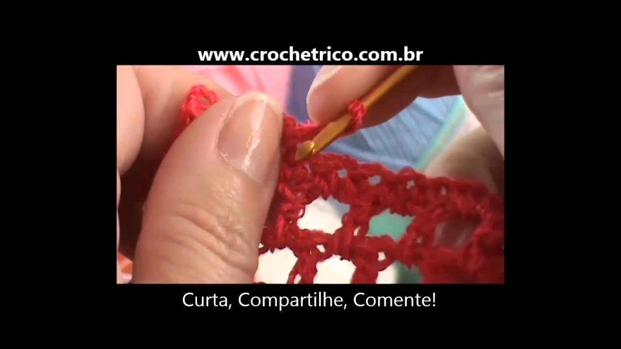 Crochê - Guia de Pontos - Aula 08 - Ponto Caranguejo