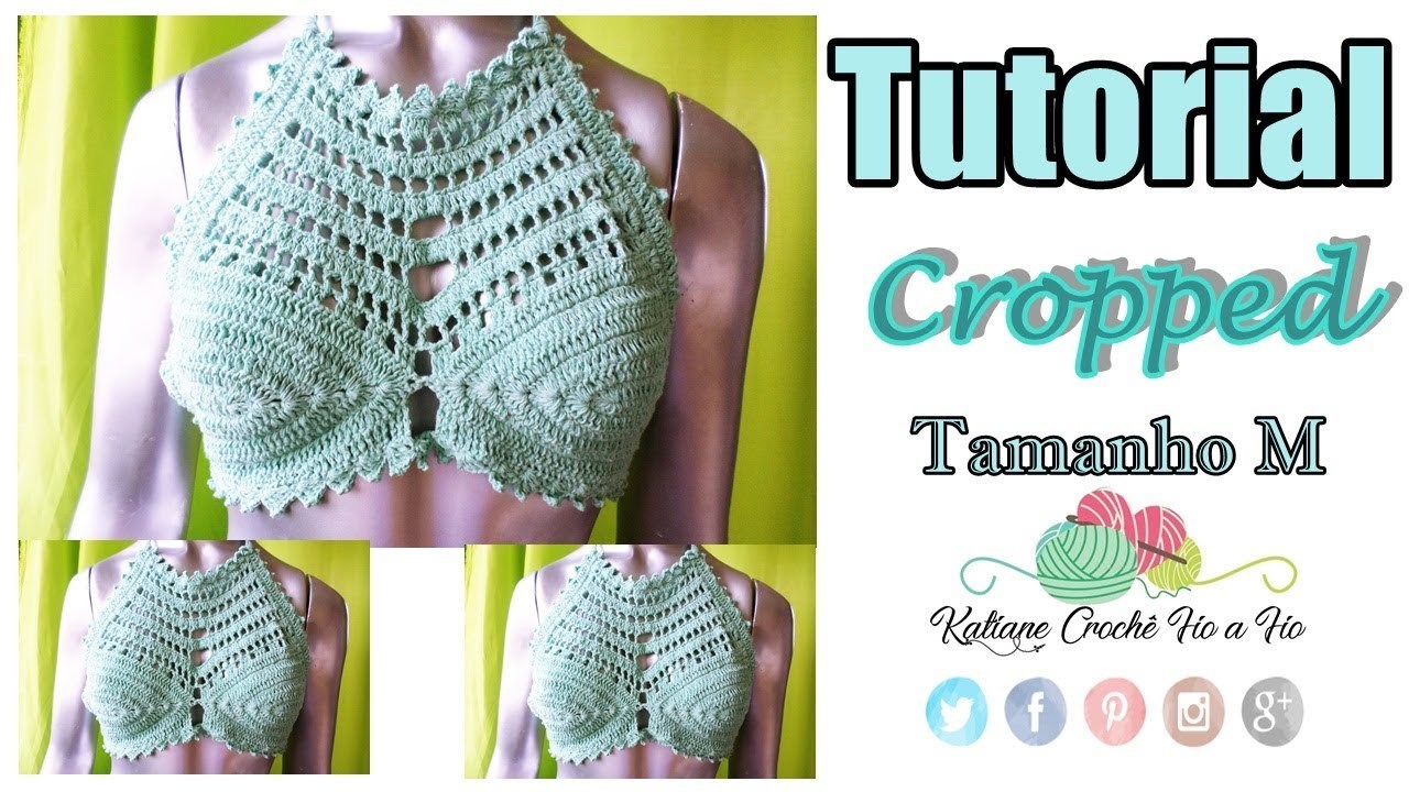 Cropped - Tamanho M -  Katiane Crochê Fio a Fio