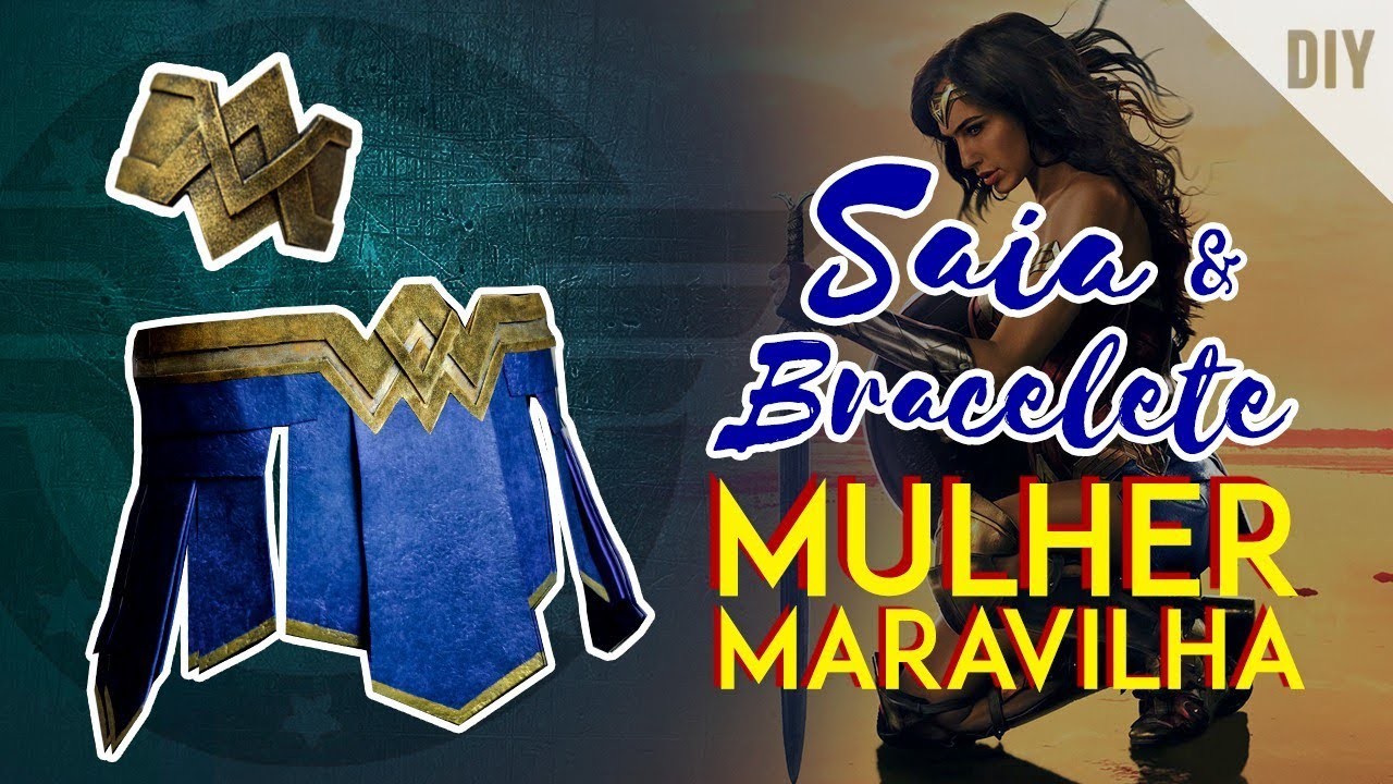 DIY: SAIA e BRACELETE da Mulher Maravilha (Wonder Woman Gladiator Skirt) | Dan Pugno