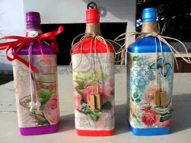 Garrafas decoradas, Botellas decoradas. Bottle.