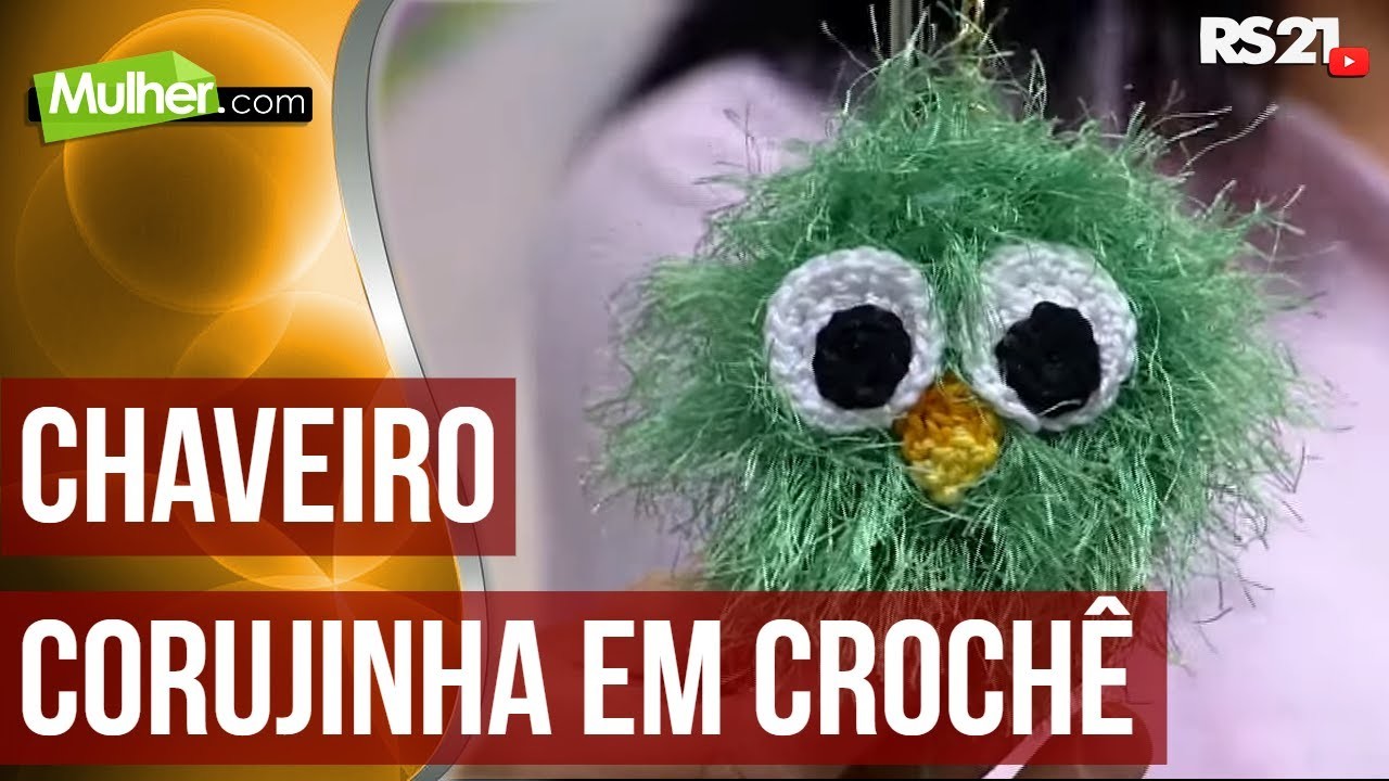 Mulher.com - 30.09.2016 - Chaveiro corujinha em crochê - Cristina Luriko P2