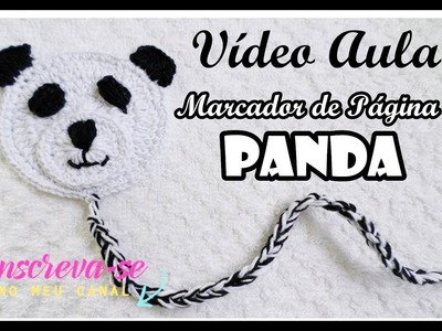 Panda - Marcador de Página em Crochê