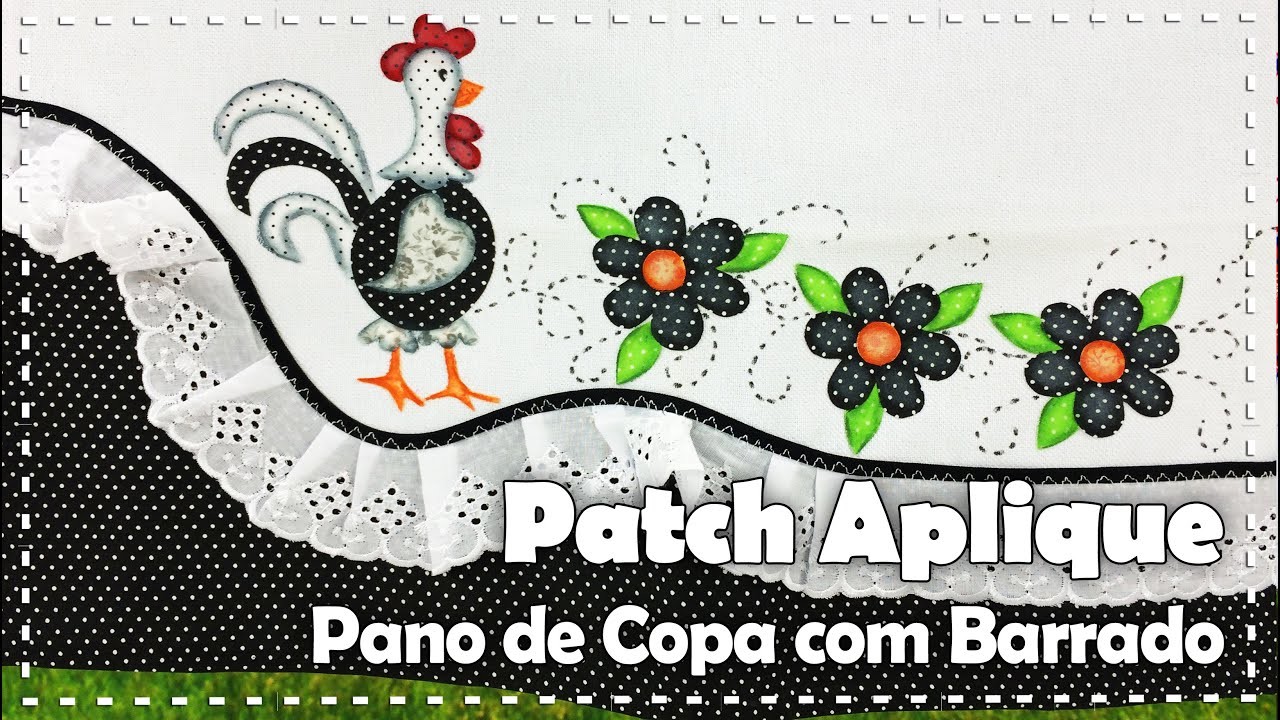 PANO DE COPA COM PATCH APLIQUE com Lili Negrão - Programa Arte Brasil - 19.08.2016