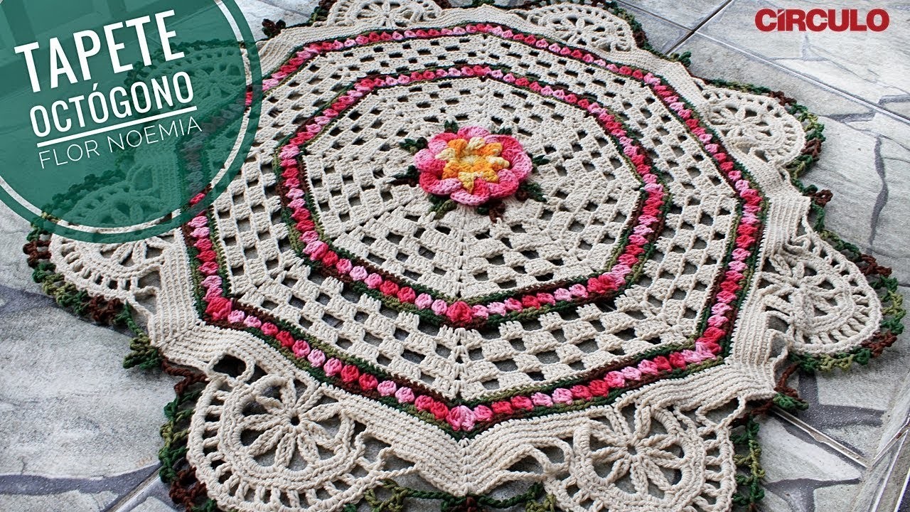 Tapete Redondo de #crochê - Flor Noemia - |Parte 1.2| -  Artes da Desi