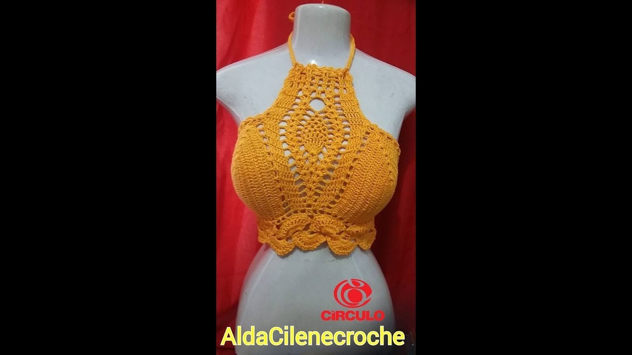 Top Crooped em Crochê  #Repost