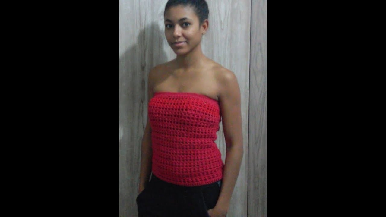 (VERSÃO CANHOTA) TOP CROPPED TOMARA QUE CAI - RÁPIDO E FÁCIL