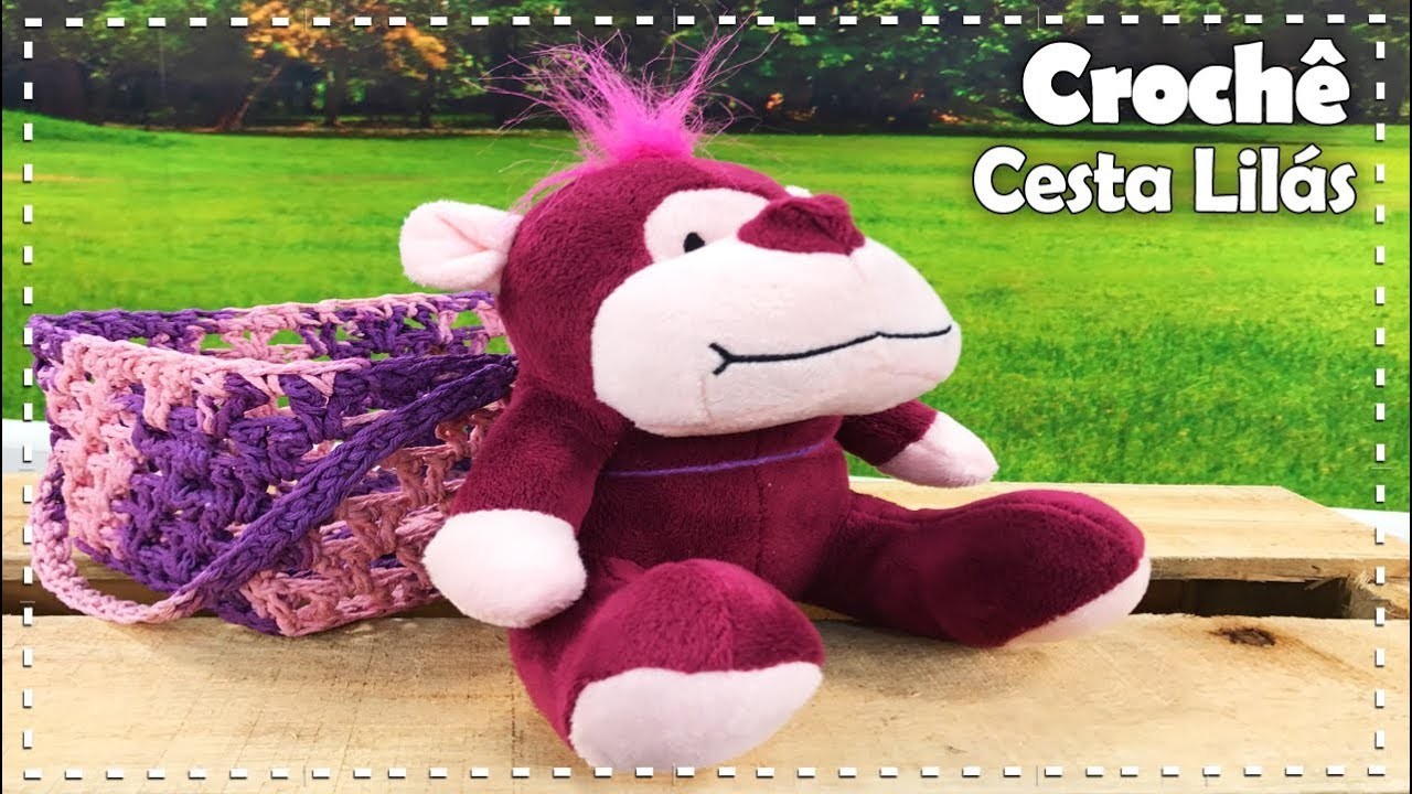 CESTA LILÁS EM CROCHÊ ENDURECIDO com Carmem Freire - Programa Arte Brasil - 11.09.2017