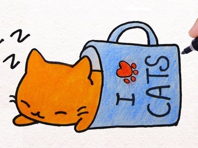 Como Desenhar Gatinho Kawaii Dormindo ????, I Love Cats, How to Draw