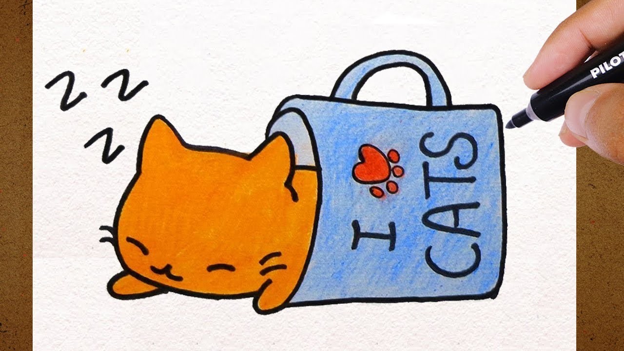 Como Desenhar Gatinho Kawaii Dormindo ????, I Love Cats, How to Draw