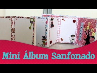 Mini Álbum Sanfonado | Quinta das Técnicas de Scrqapbook