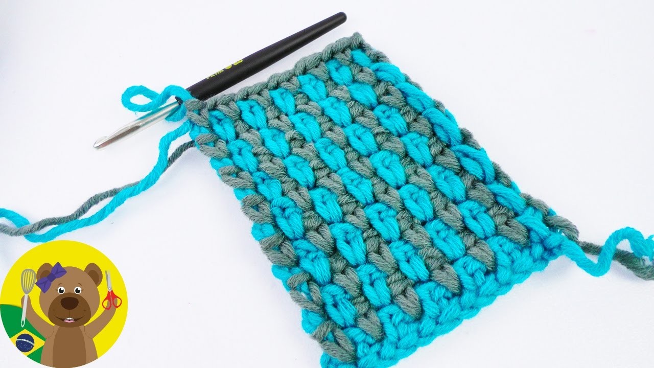 Padrão de crochet bicolor | Padrão bonito de crochet