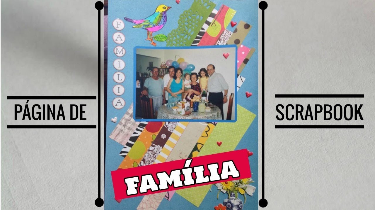 Página de Scrapbook - Família