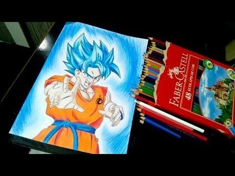 Speed Drawing Goku SSJ Blue (dragon ball super) Desenhando Goku SSJ Azul