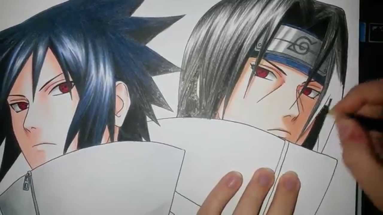 Speed Drawing - Uchiha Sasuke and Uchiha Itachi (Naruto)
