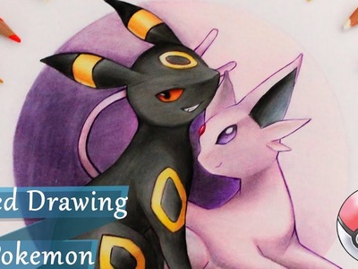 Speed Drawing - Umbreon and Espeon - Pokémon