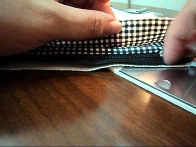 Costurando ziper com forro