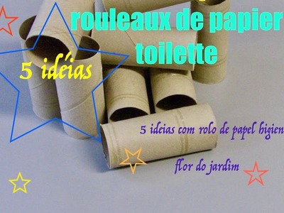 5 IDEIAS  criativa para reciclar rolo de papel higiênico - Ideas with toalete paper roll