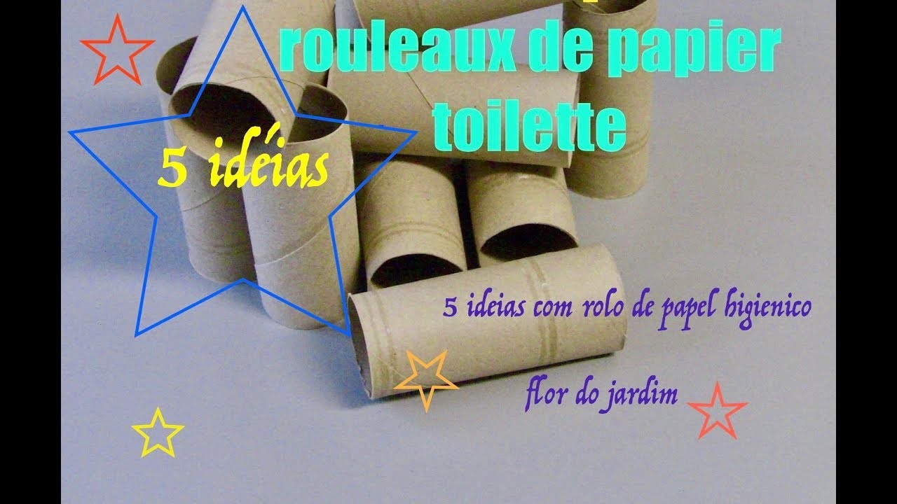 5 IDEIAS  criativa para reciclar rolo de papel higiênico - Ideas with toalete paper roll