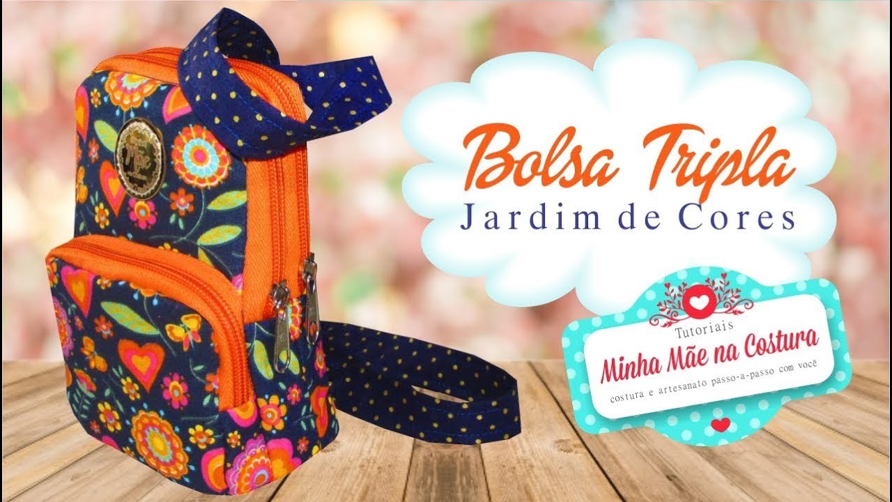 Bolsa Tripla Jardim de Cores