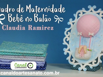 Canal do Artesanato - Quadro de Maternidade Bebê no Balão