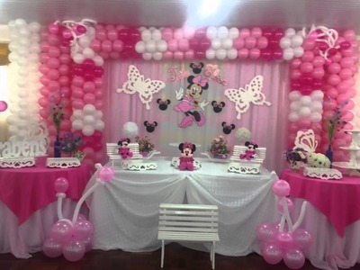 Decoraçao de festa infantil minnie rosa (suzy festa decoraçao )