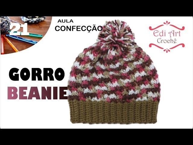 Gorro Touca Caidinha Crochê | Edi Art Crochê