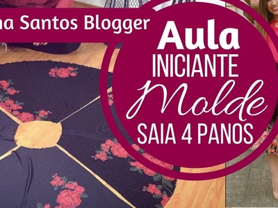 Aula molde saia 4 panos Alana Santos Blogger